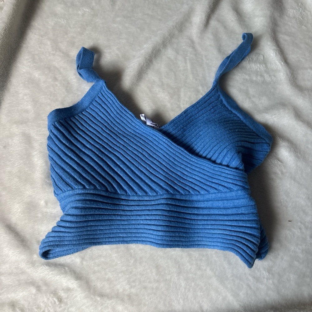 PRINCESS POLLY Blue Knit Tank | M/L
